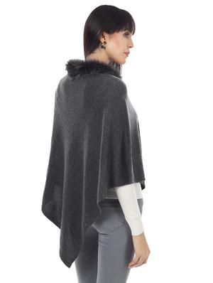 black acrylic poncho - 17425149 - Standard Image - 2