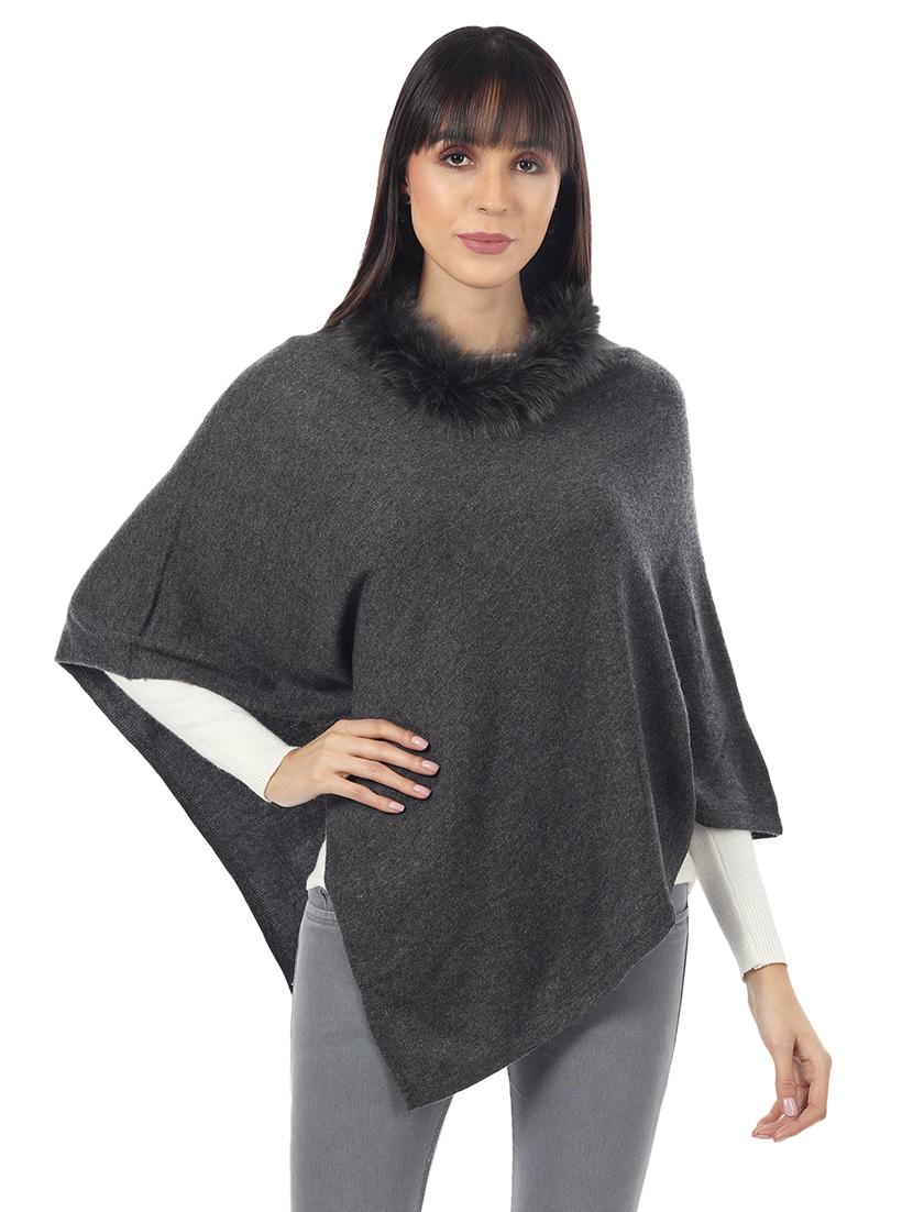 black acrylic poncho - 17425149 - Zoom Image - 1