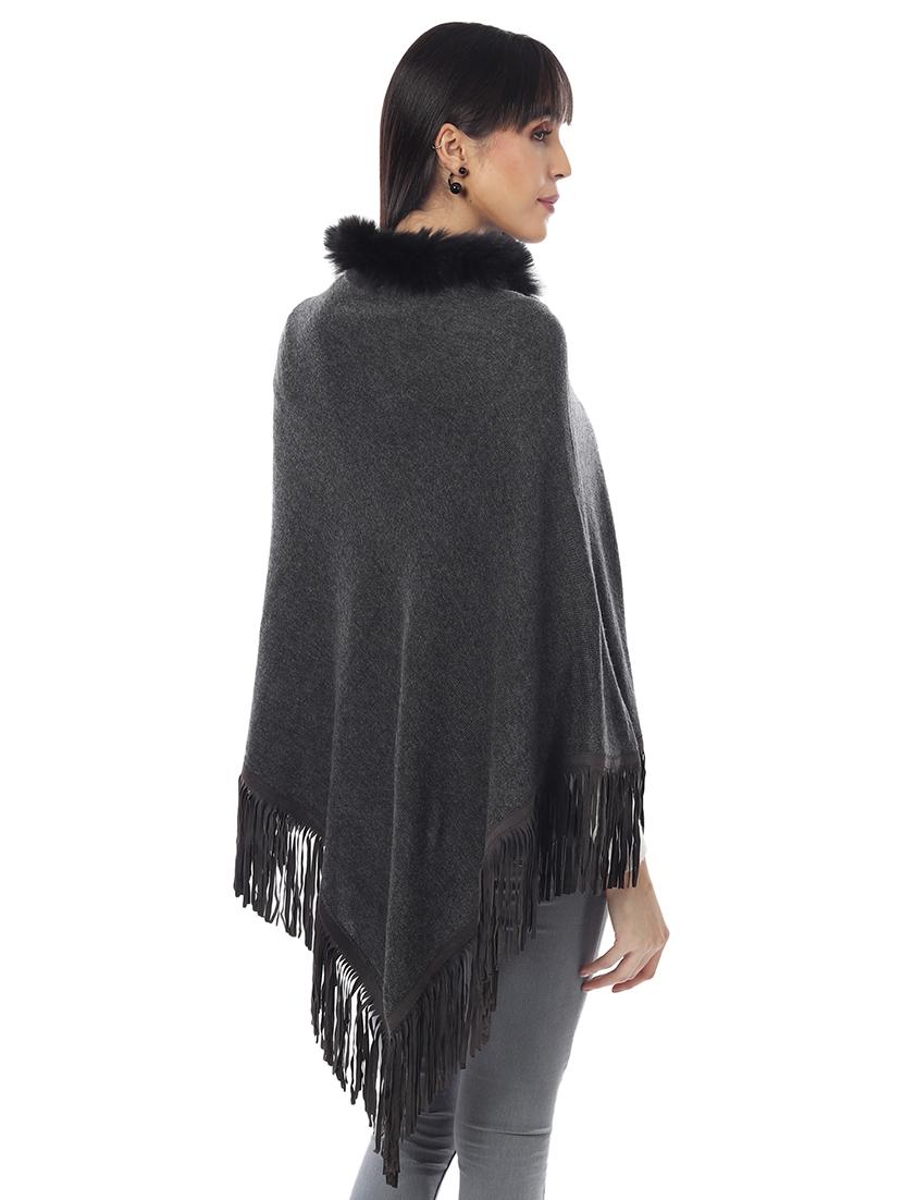black acrylic poncho - 17425153 - Zoom Image - 2