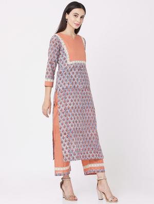 printed kurta palazzo set - 17425156 - Standard Image - 2