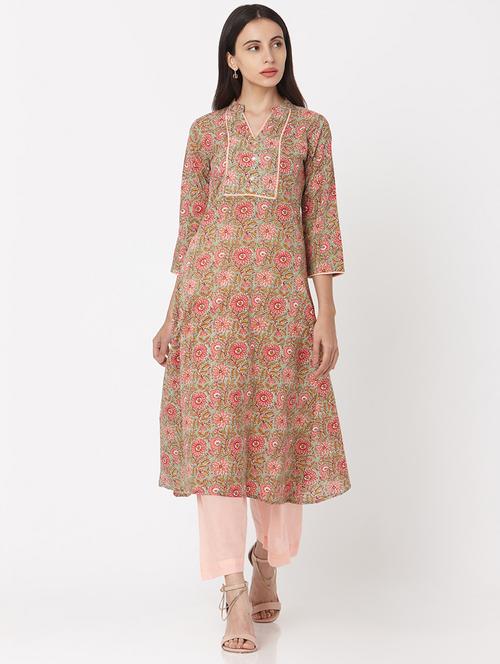 floral kurta palazzo set - 17425158 - Standard Image - 1
