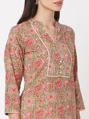 floral kurta palazzo set - 17425158 - Standard Image - 4