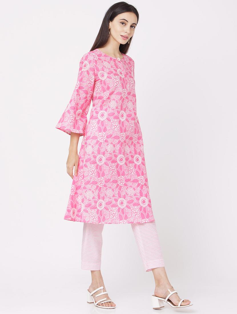 floral kurta pant set - 17425159 - Zoom Image - 2