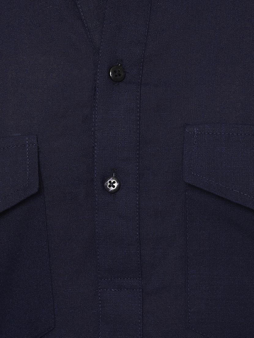 navy blue solid pathani set - 17425361 - Zoom Image - 4
