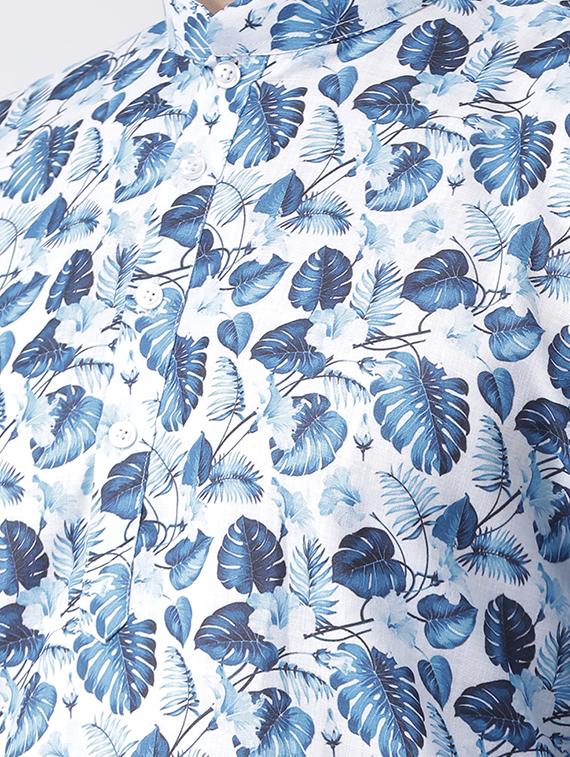 blue printed kurta pyjama set - 17425410 - Zoom Image - 4