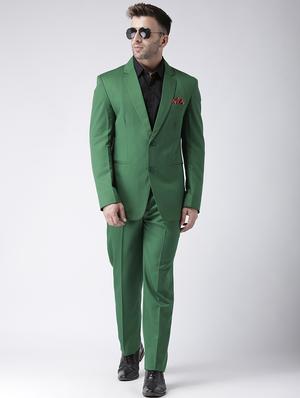 bottle green single breasted casual blazer - 17425429 - Standard Image - 4
