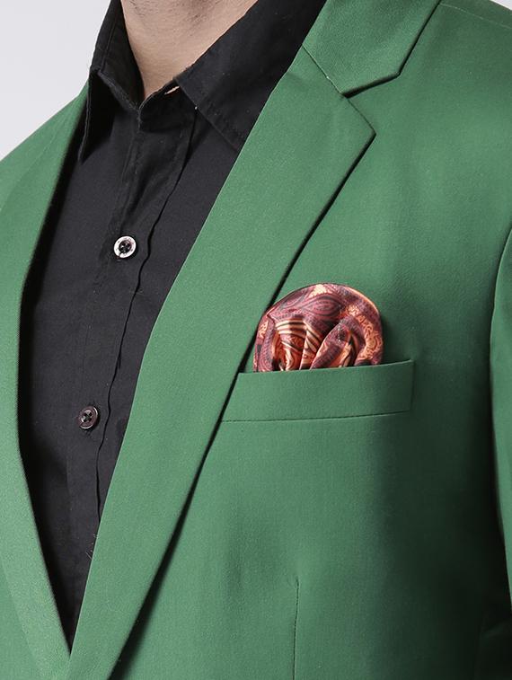 bottle green single breasted casual blazer - 17425429 - Zoom Image - 5