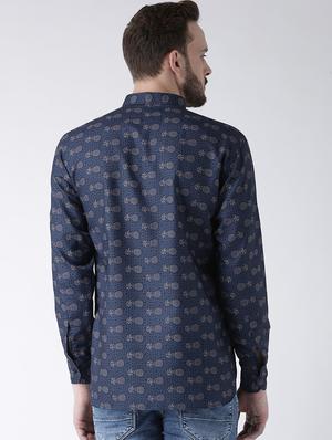 navy blue printed short kurtas - 17425450 - Standard Image - 3