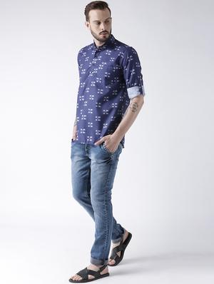 blue printed short kurtas - 17425452 - Standard Image - 4
