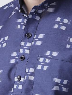 blue printed short kurtas - 17425452 - Standard Image - 5