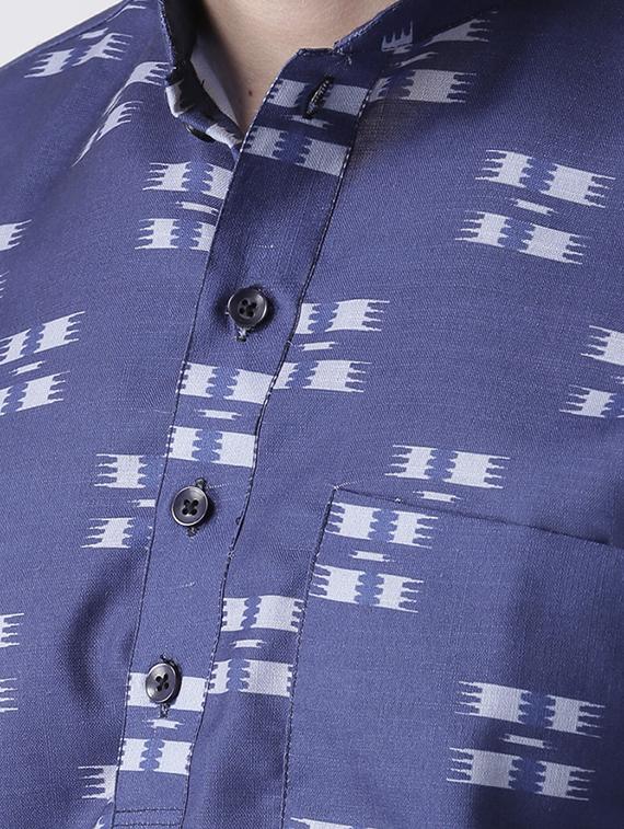 blue printed short kurtas - 17425452 - Zoom Image - 5