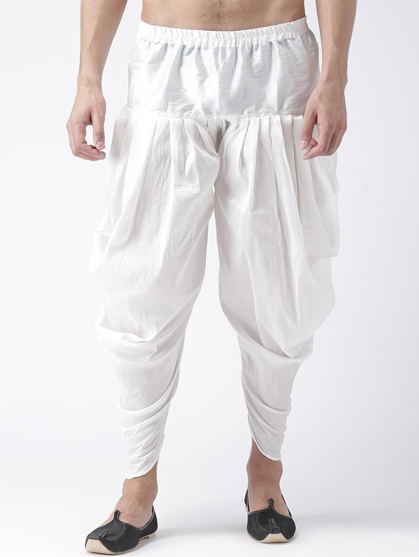 white solid dhoti - 17425497 - Zoom Image - 1