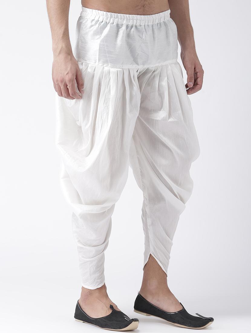 white solid dhoti - 17425497 - Zoom Image - 2