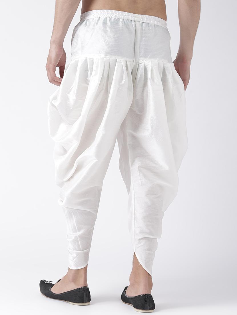 white solid dhoti - 17425497 - Zoom Image - 3