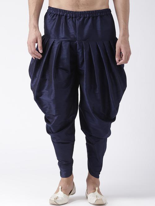 navy blue solid dhoti - 17425501 - Standard Image - 1