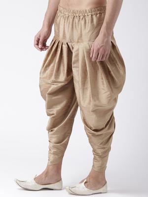 beige solid dhoti - 17425505 - Standard Image - 2