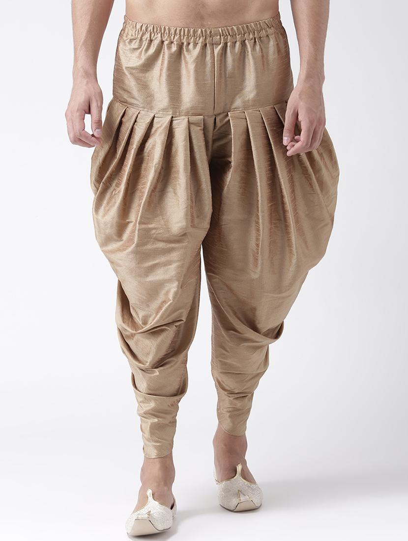 beige solid dhoti - 17425505 - Zoom Image - 1