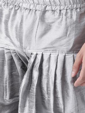 grey solid dhoti - 17425506 - Standard Image - 5