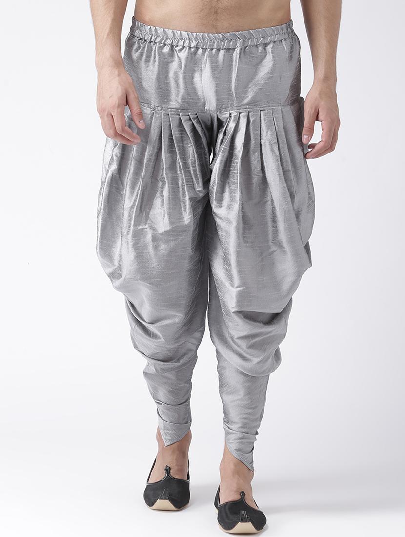 grey solid dhoti - 17425506 - Zoom Image - 1