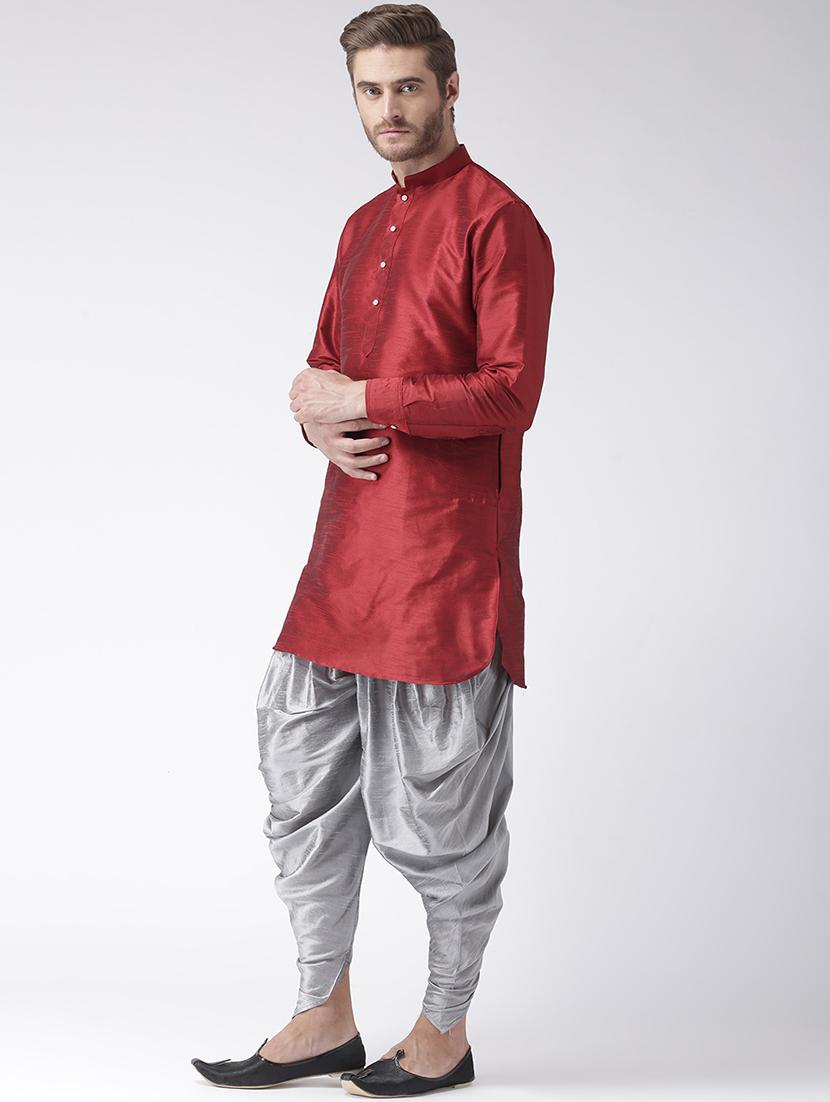 grey solid dhoti - 17425506 - Zoom Image - 4