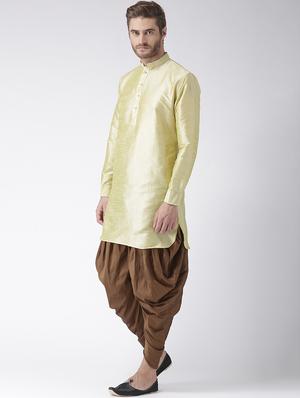 brown solid dhoti - 17425509 - Standard Image - 4