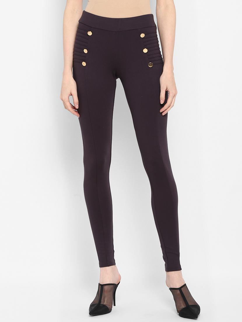 high rise button detail jegging - 17425519 - Zoom Image - 1