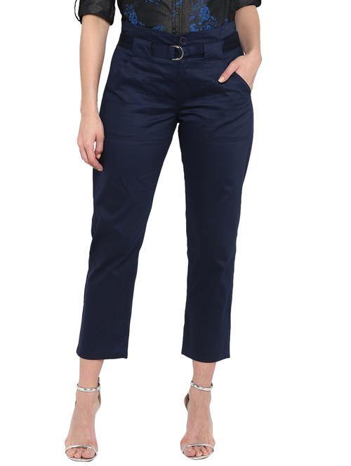 high rise belted trouser - 17425534 - Standard Image - 1