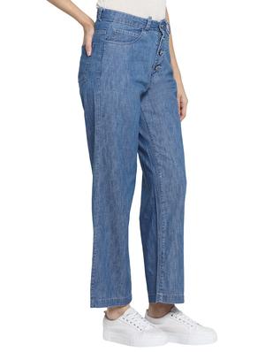 high rise denim trouser - 17425535 - Standard Image - 2