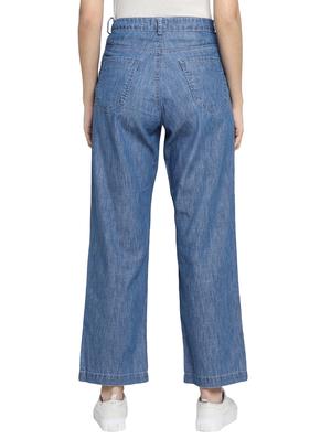high rise denim trouser - 17425535 - Standard Image - 3