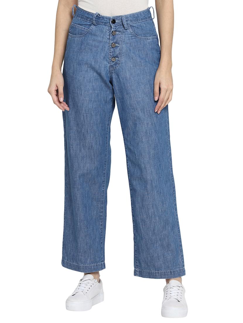 high rise denim trouser - 17425535 - Zoom Image - 1