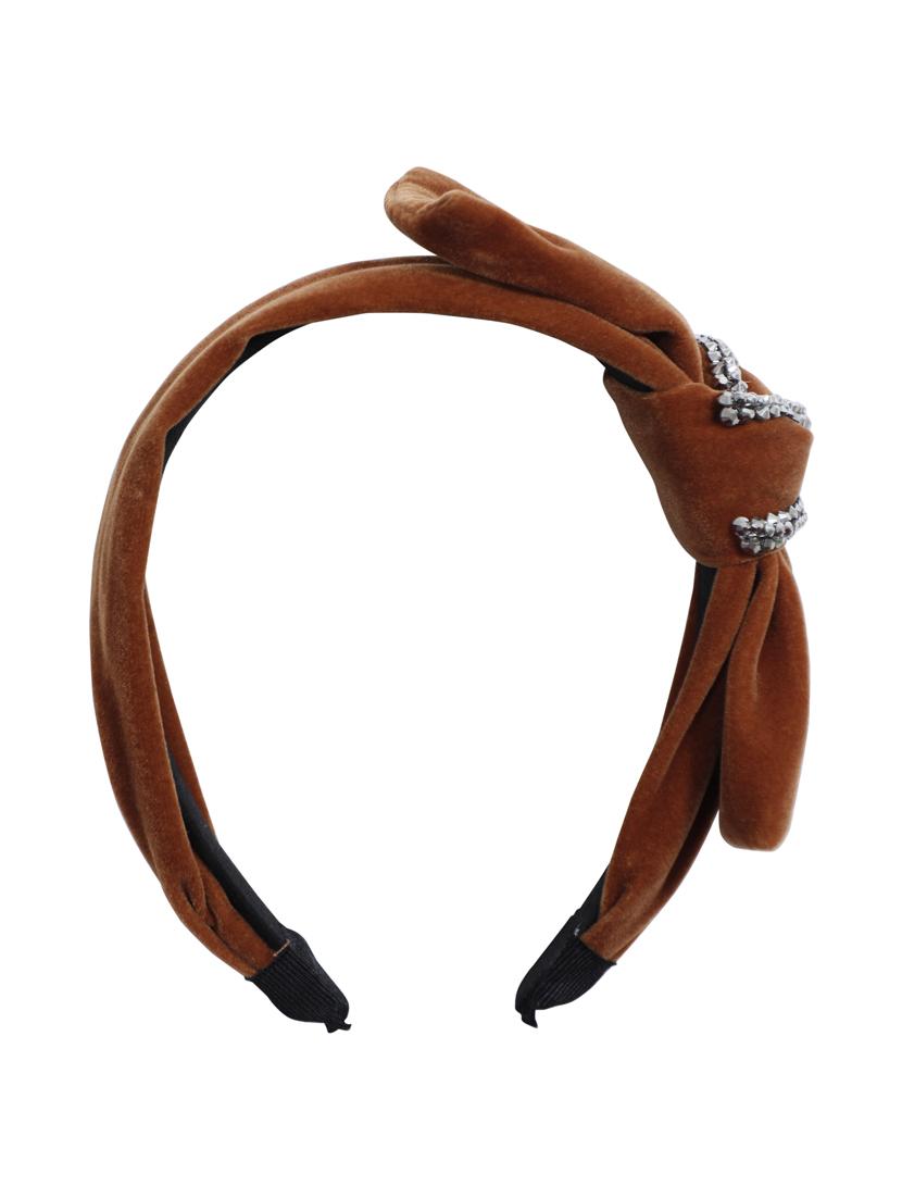 vembley brown solid stylish and classic hairband for women - 17425555 - Zoom Image - 1