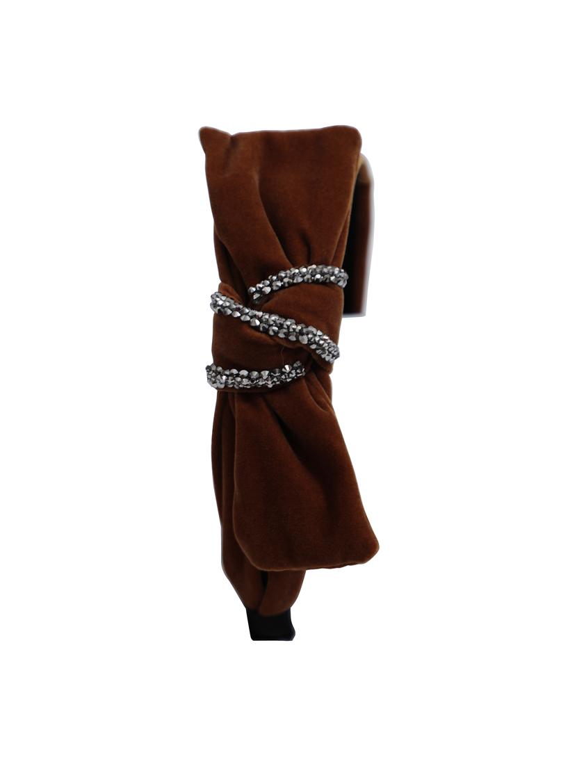 vembley brown solid stylish and classic hairband for women - 17425555 - Zoom Image - 2