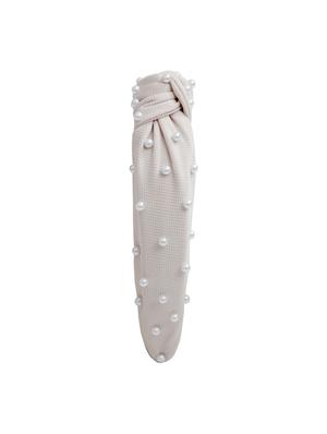 vembley cream embellished stylish and classic hairband for women - 17425568 - Standard Image - 2