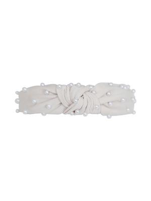 vembley cream embellished stylish and classic hairband for women - 17425568 - Standard Image - 3