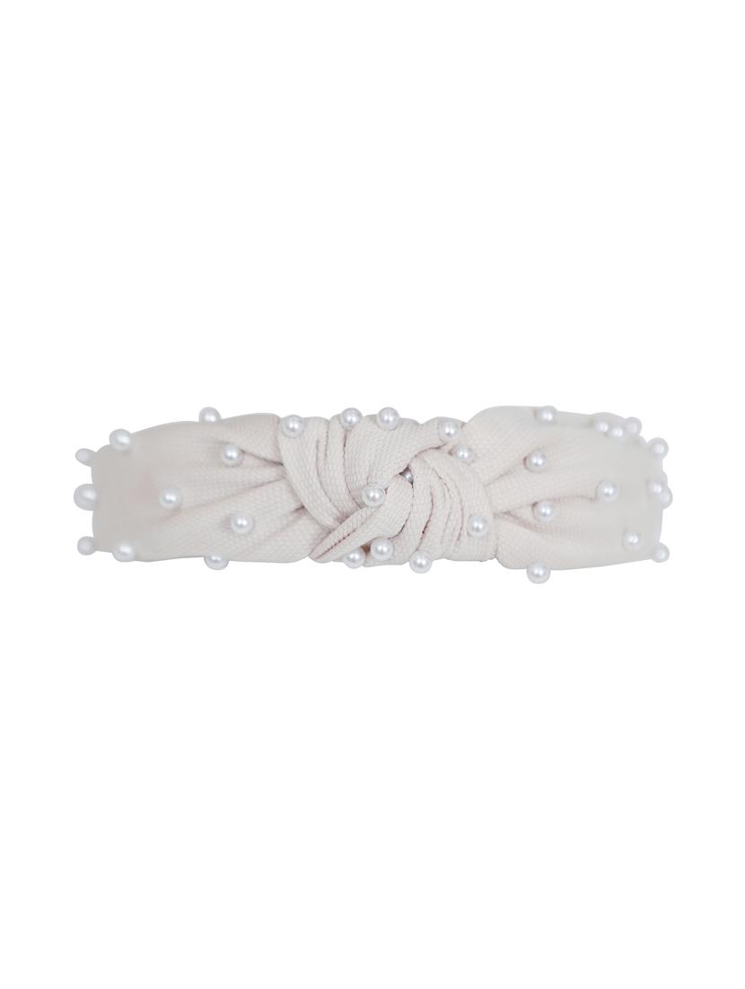vembley cream embellished stylish and classic hairband for women - 17425568 - Zoom Image - 3