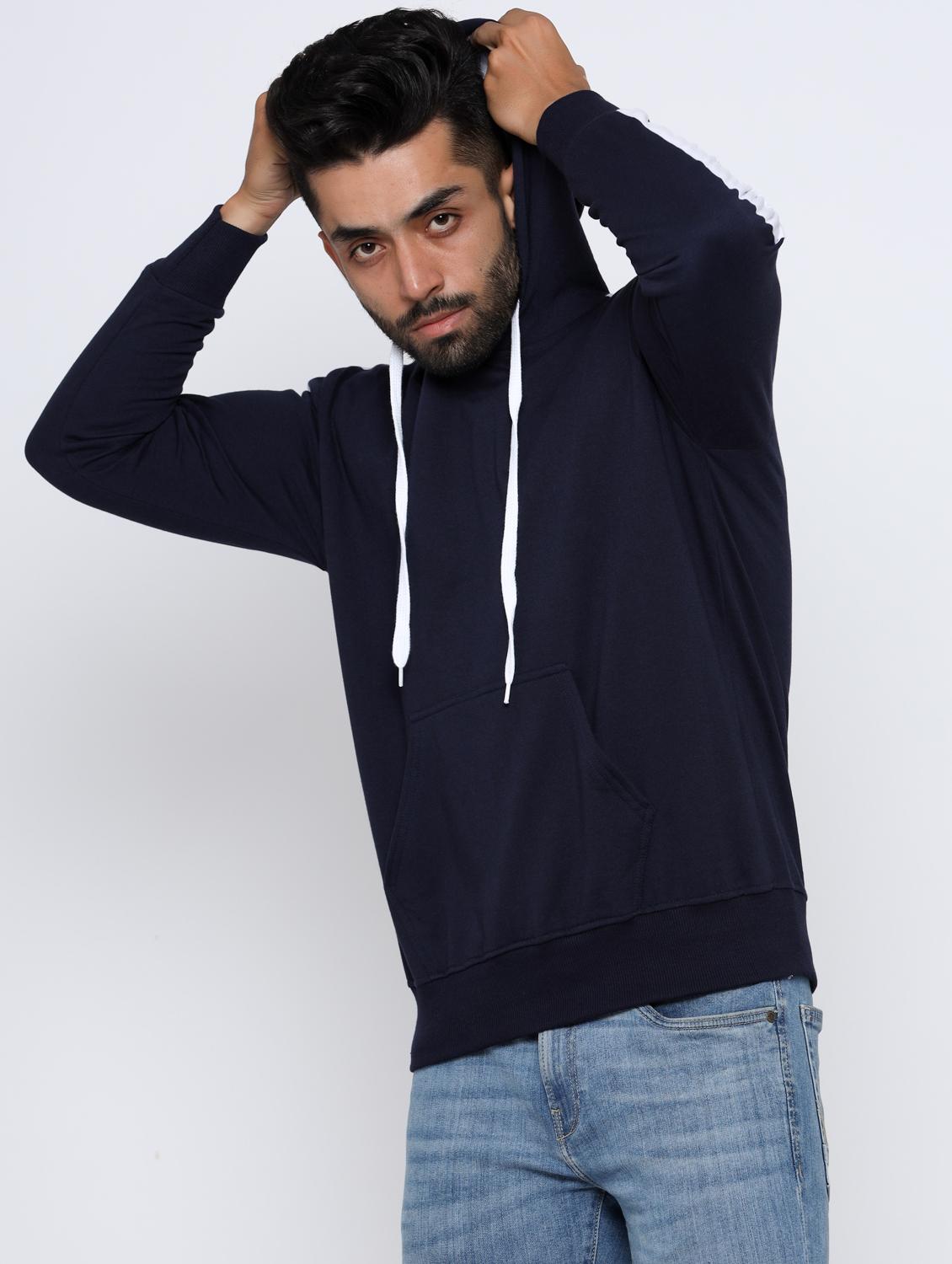 navy blue taped sweatshirt - 17425583 - Zoom Image - 2