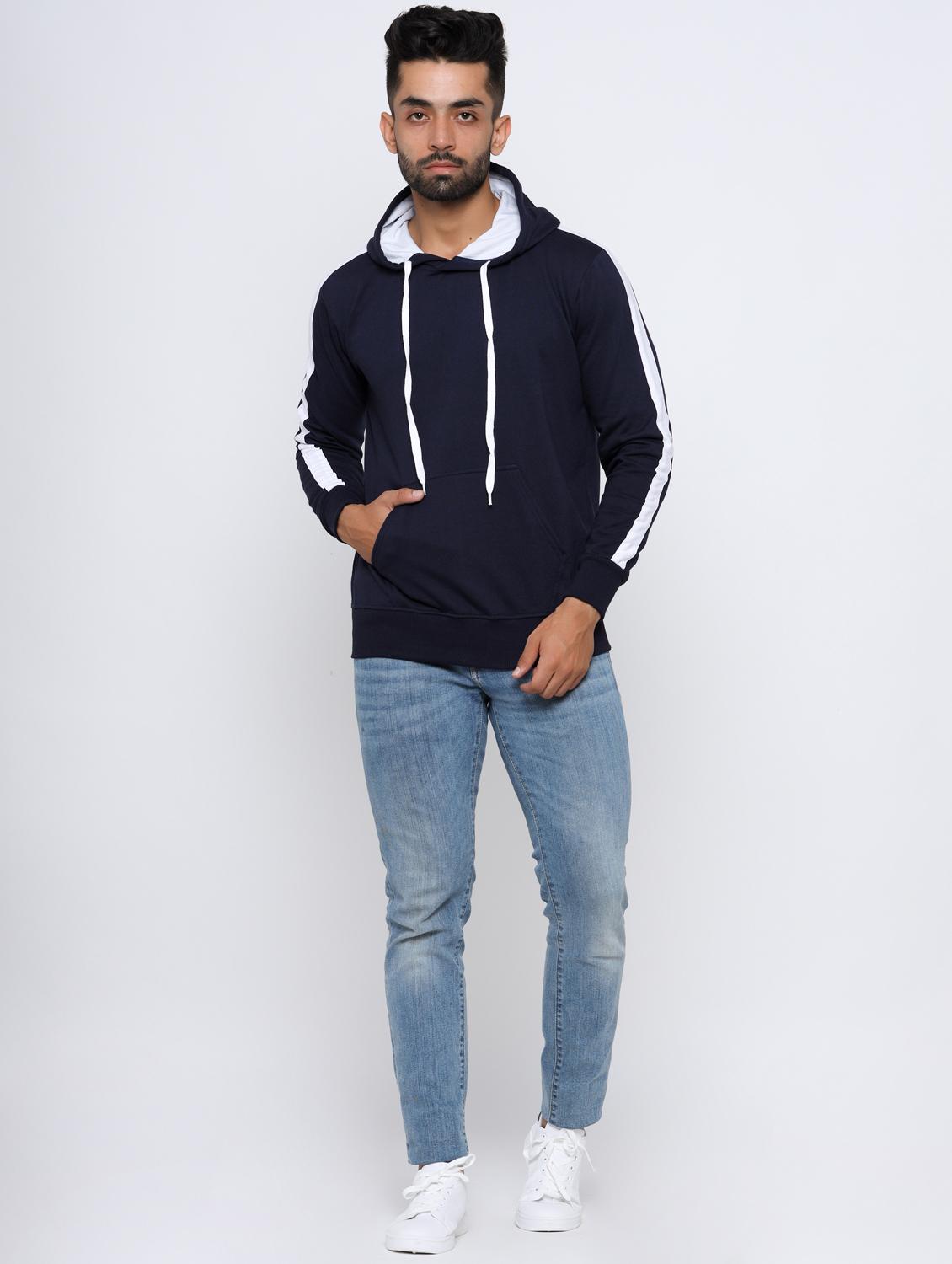 navy blue taped sweatshirt - 17425583 - Zoom Image - 4
