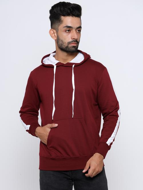 maroon taped sweatshirt - 17425587 - Standard Image - 1