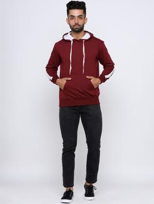 maroon taped sweatshirt - 17425587 - Standard Image - 4