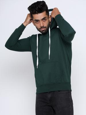 bottle green taped sweatshirt - 17425595 - Standard Image - 2