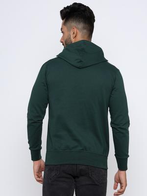 bottle green taped sweatshirt - 17425595 - Standard Image - 3