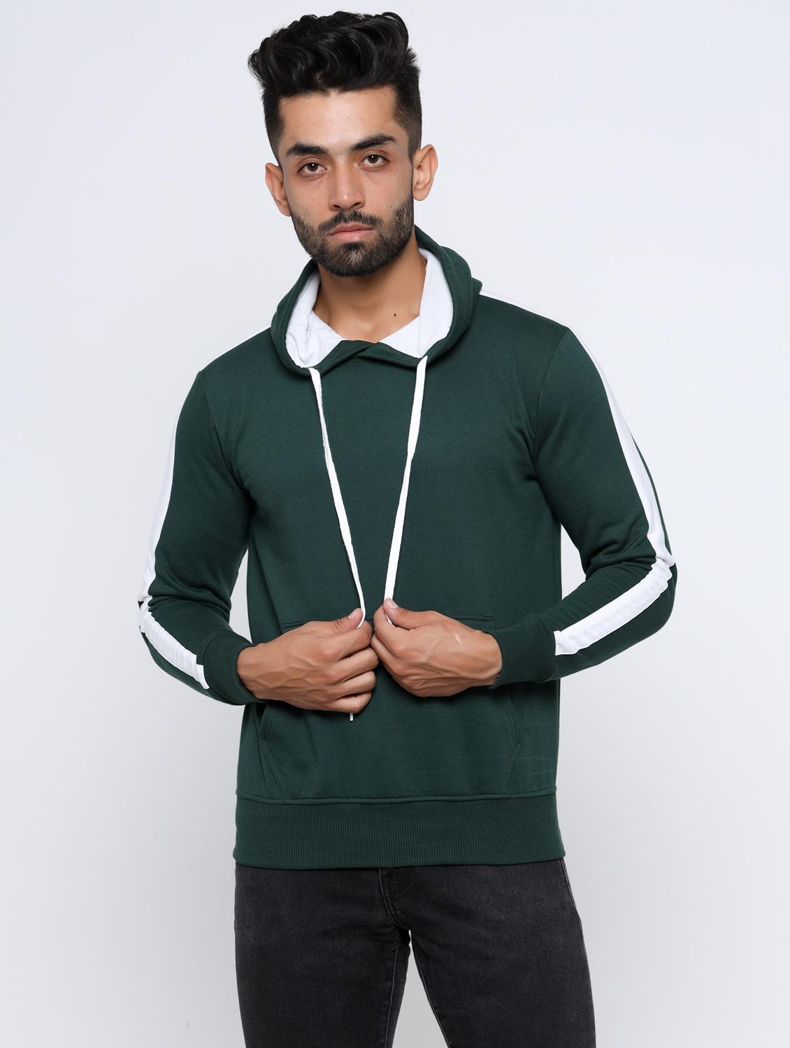 bottle green taped sweatshirt - 17425595 - Zoom Image - 1