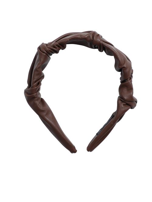 vembley brown solid stylish and classic hairband for women - 17425606 - Standard Image - 1