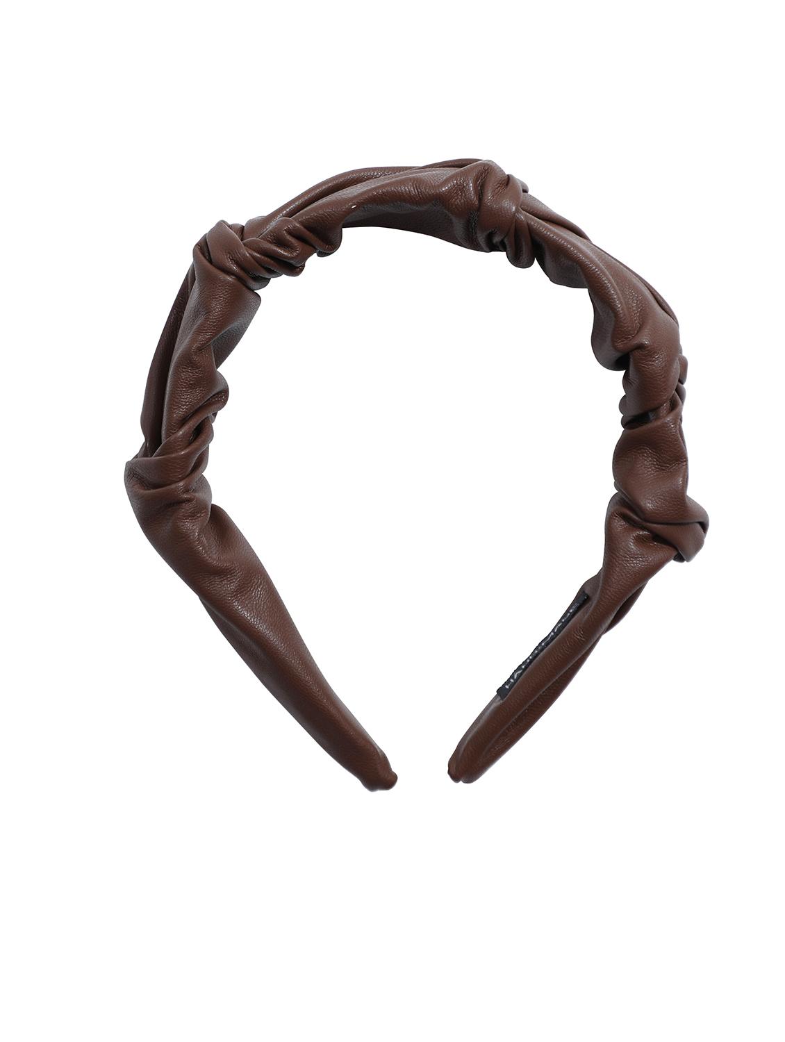 vembley brown solid stylish and classic hairband for women - 17425606 - Zoom Image - 1
