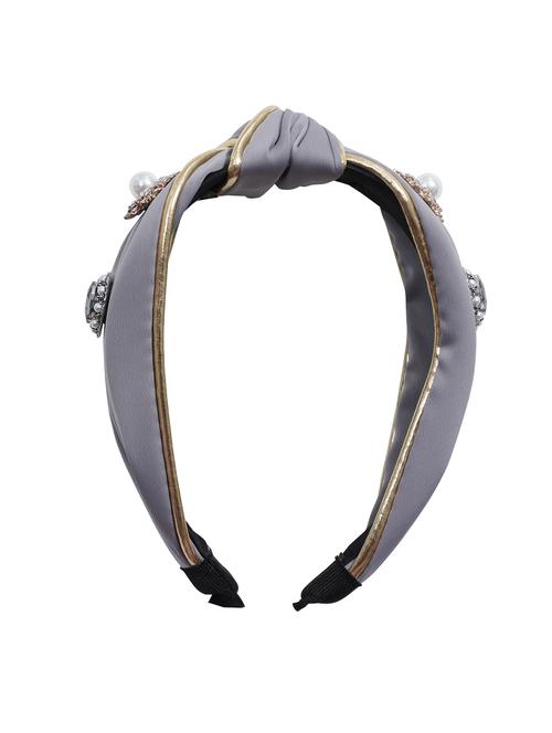 vembley grey embellished stylish and classic hairband for women - 17425608 - Standard Image - 1