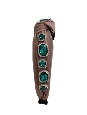 vembley brown embellished stylish and classic hairband for women - 17425611 - Standard Image - 2