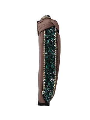 vembley brown embellished stylish and classic hairband for women - 17425611 - Standard Image - 3