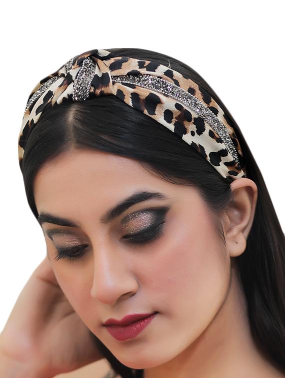 vembley leopard printed stylish and classic hairband for women - 17425612 - Zoom Image - 4