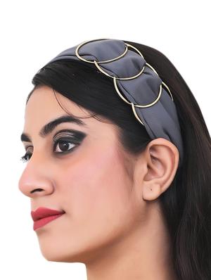 vembley grey solid stylish and classic hairband for women - 17425620 - Standard Image - 4
