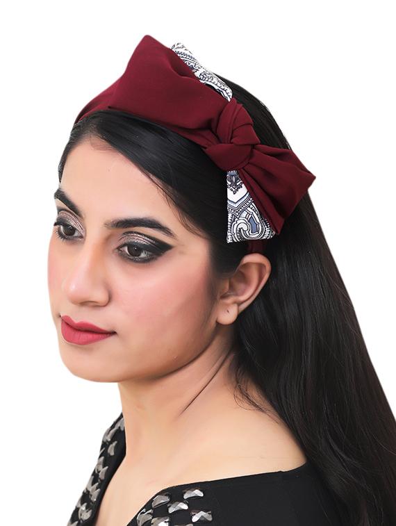 vembley red solid stylish and classic hairband for women - 17425632 - Zoom Image - 4